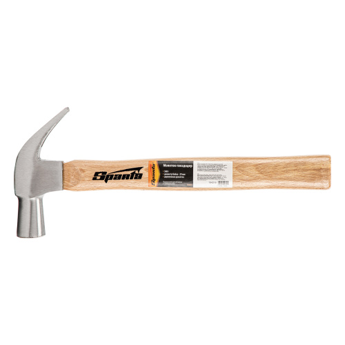 Молоток-гвоздодер, 560 г, боек 29 мм, деревянная рукоятка Sparta по ценам производителя в Москве с доставкой по всей России