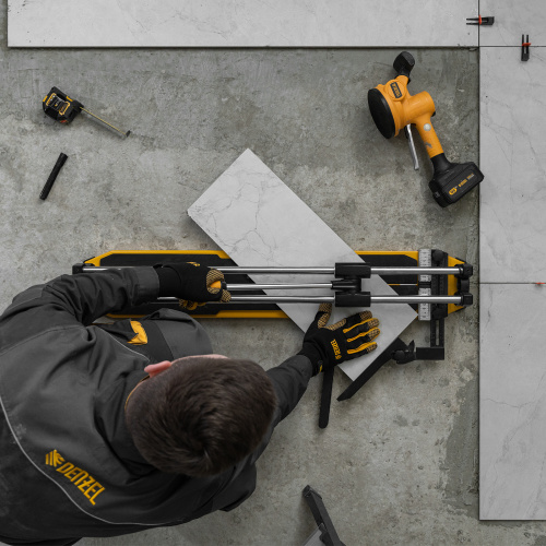 Плиткорез 800х14мм, цельнометал. напр., каретка на подш., стальная станина, рукоятка-пенал Denzel по ценам производителя в Москве с доставкой по всей России