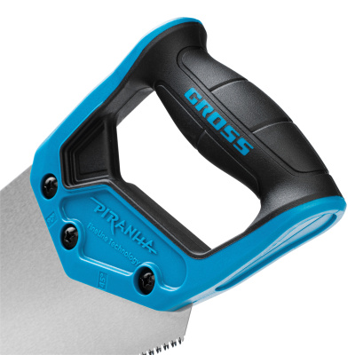 Ножовка по дереву "Piranha", 450 мм, 11-12 TPI, зуб-3D, каленый зуб, двухкомпонентная рукоятка Gross по ценам производителя в Москве с доставкой по всей России