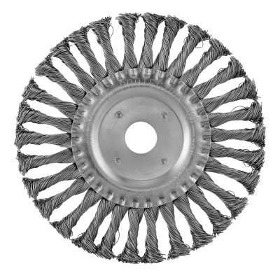 Щетка для УШМ 175 мм, посадка 22.2 мм, плоская, крученая металлическая проволока Сибртех по ценам производителя в Москве с доставкой по всей России