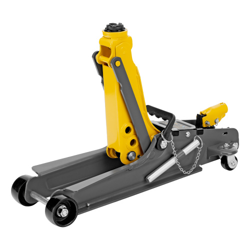 Домкрат гидравлический подкатной с фиксатором, 2,5 т,  85-385 мм, в пласт. кейсе Denzel по ценам производителя в Москве с доставкой по всей России