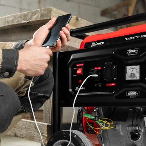 Генератор бензиновый RS-9000, 7 кВт, 230В, ручной стартер MTX по ценам производителя в Москве с доставкой по всей России