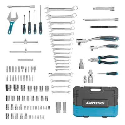 Набор инструментов, 1/4", 1/2", CrV, 120 зубьев, 101 предмет Gross по ценам производителя в Москве с доставкой по всей России