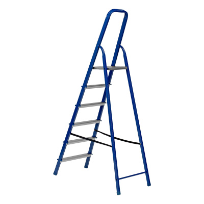 Стремянка, 6 ступеней, стальной профиль, алюминиевые ступени Сибртех по ценам производителя в Москве с доставкой по всей России