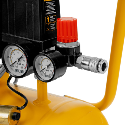 Компрессор DLS950/24 безмаслянный малошумный 950 Вт, 165 л/мин, ресивер 24 л Denzel по ценам производителя в Москве с доставкой по всей России