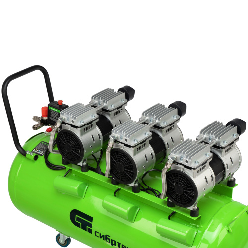 Компрессор безмаслянный малошумный МБ 2250/100, 2250 Вт, 100л, 400 л/мин Сибртех по ценам производителя в Москве с доставкой по всей России