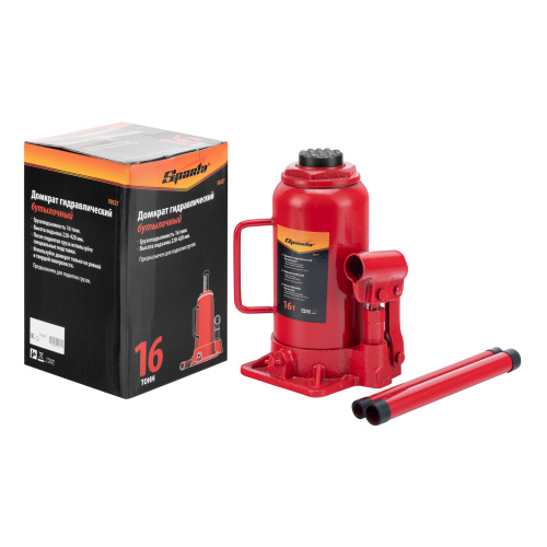 Домкрат гидравлический бутылочный, 16 т, h подъема 220-420 мм Sparta по ценам производителя в Москве с доставкой по всей России