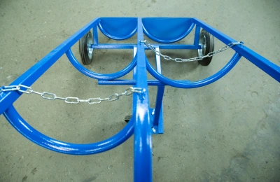 Тележка для баллонов пропан + кислород TOR ТГК-П, 2 баллона (250 резина + 160 поворотное) по ценам производителя в Москве с доставкой по всей России