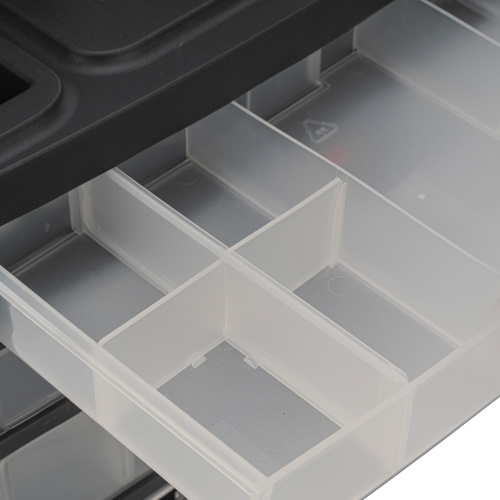 Органайзер для хранения с выдвижными лотками 310х150х260мм, 4 секции, пластик Stels по ценам производителя в Москве с доставкой по всей России