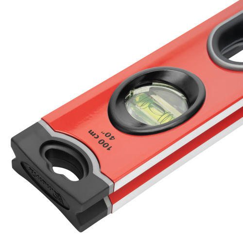 Уровень алюминиевый, 1000 мм, 3 глазка, ударопрочные заглушки, двухкомпонентные ручки Matrix ProFI по ценам производителя в Москве с доставкой по всей России