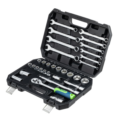 Набор инструментов, 1/2", пластиковый кейс, 32 предмета// Сибртех по ценам производителя в Москве с доставкой по всей России