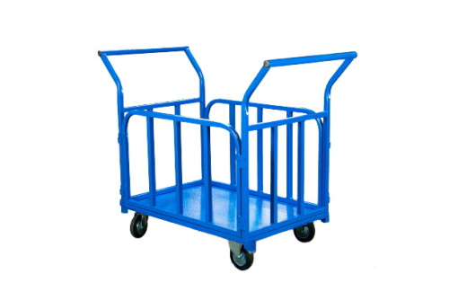 Тележка платформенная TOR ТП-Б (700х1200) с бортами и двумя ручками (колеса 160 мм) по ценам производителя в Москве с доставкой по всей России