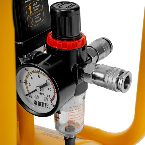 Компрессор безмасляный, малошумный DLS 1500/50, 1500 ВТ, 2x750, 50 л, 260 л/мин Denzel по ценам производителя в Москве с доставкой по всей России