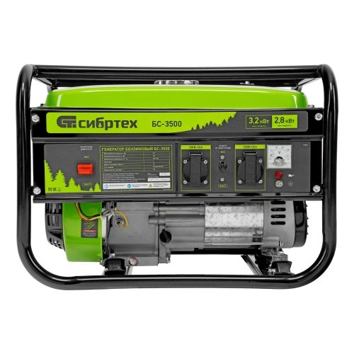 Генератор бензиновый БС-3500, 3.2 кВт, 230В, четырехтактный, 15 л, ручной стартер Сибртех по ценам производителя в Москве с доставкой по всей России