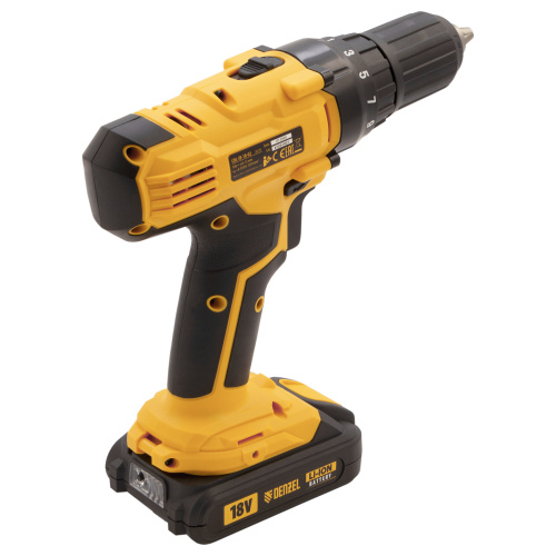Дрель-шуруповерт аккумуляторная CDL-IB-18-02, Li-Ion, 18 В, 2 акк. Denzel по ценам производителя в Москве с доставкой по всей России