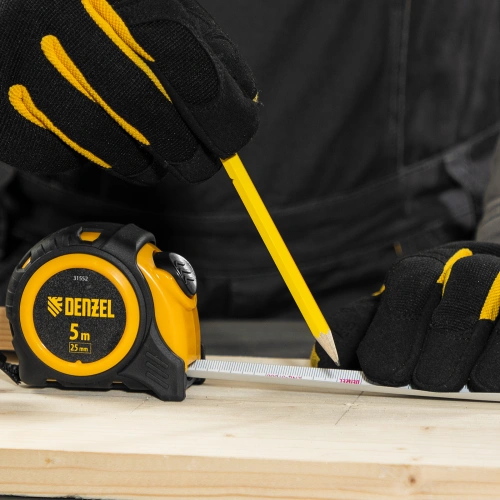Рулетка 5м х 25мм, обрезиненный корпус, автоматическая фиксация Denzel по ценам производителя в Москве с доставкой по всей России
