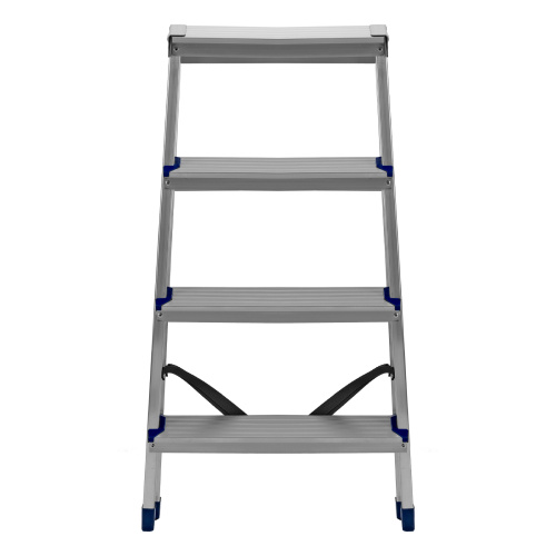 Стремянка двусторонняя 4 ступени, алюминиевая, Сибртех по ценам производителя в Москве с доставкой по всей России