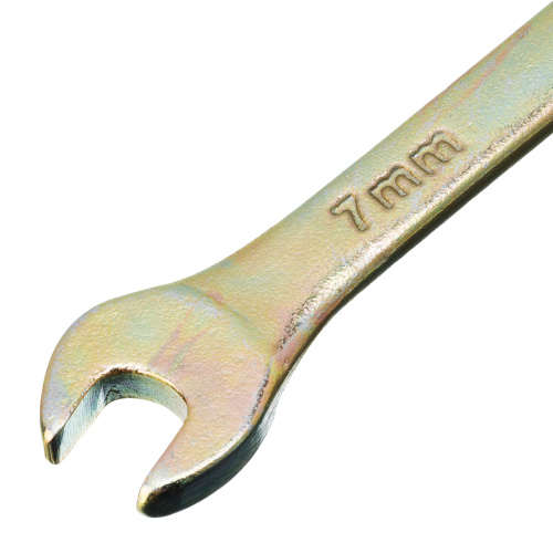 Ключ комбинированный, 7 мм, желтый цинк Сибртех по ценам производителя в Москве с доставкой по всей России