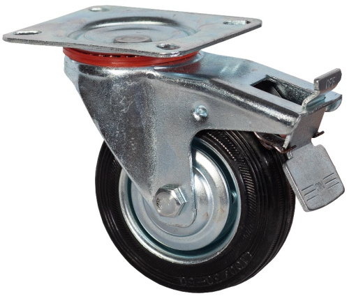 Колесо промышленное поворотное с тормозом 75 мм - SCb 93 по ценам производителя в Москве с доставкой по всей России