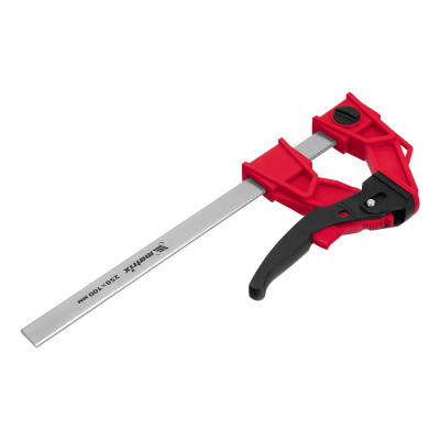 Струбцина реечная быстрозажимная, усиленная, пластиковый корпус рычажно-храповой механизм, 250 х 100 х 401 мм, штанга 5 х 22 мм Matrix по ценам производителя в Москве с доставкой по всей России