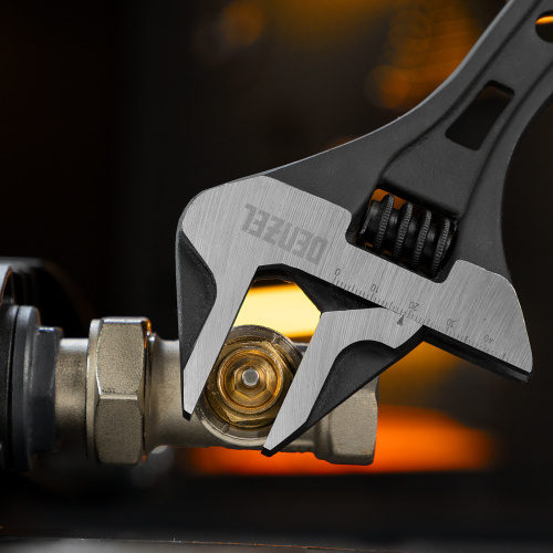 Ключ разводной, 300 мм, CrV, кованый Denzel по ценам производителя в Москве с доставкой по всей России