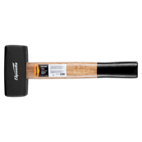 Кувалда, 2000 г, кованая головка, деревянная двухцветная рукоятка Sparta по ценам производителя в Москве с доставкой по всей России