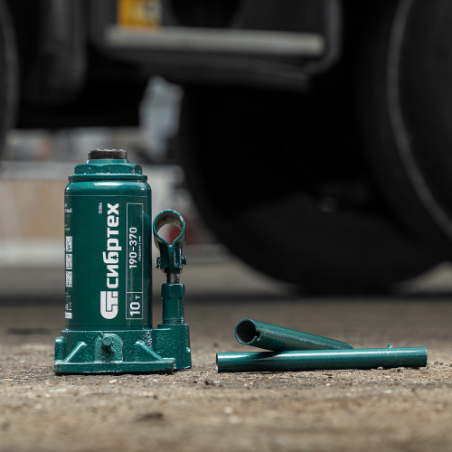 Домкрат гидравлический бутылочный, 10 т, 190-370 мм Сибртех по ценам производителя в Москве с доставкой по всей России