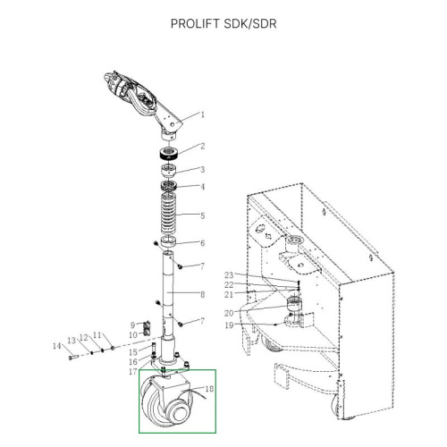 Редуктор ведущего колеса в сборе для штабелеров SDR/SDK1536 по ценам производителя в Москве с доставкой по всей России