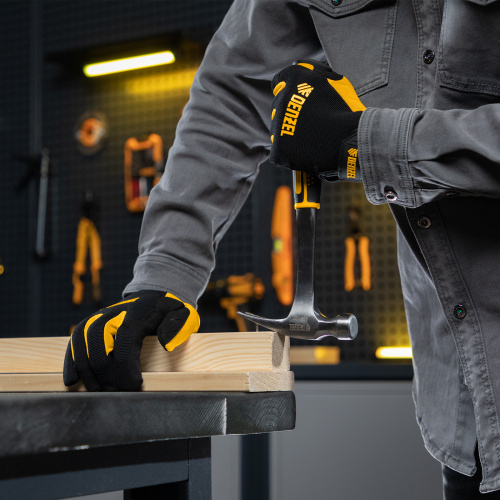 Молоток-гвоздодер 350 г, цельнометаллический, двухкомпонентная рукоятка Denzel по ценам производителя в Москве с доставкой по всей России