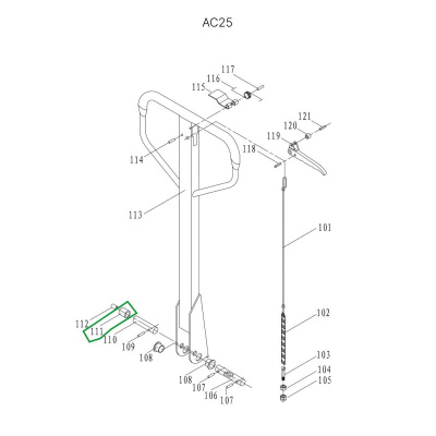 Нажимной ролик ручки для гидравлических тележек DF25 по ценам производителя в Москве с доставкой по всей России