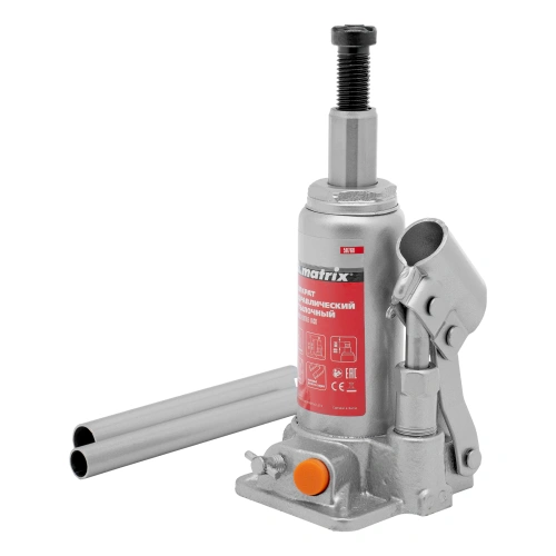 Домкрат гидравлический бутылочный, 2 т, h подъема 158-308 мм Matrix по ценам производителя в Москве с доставкой по всей России