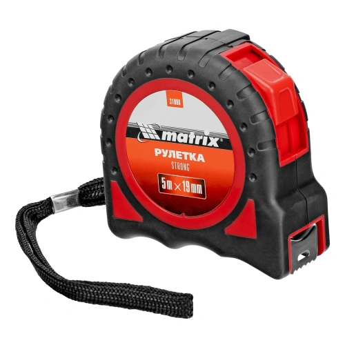 Рулетка Strong,5 м х 19 мм,обрезиненный корпус Matrix по ценам производителя в Москве с доставкой по всей России
