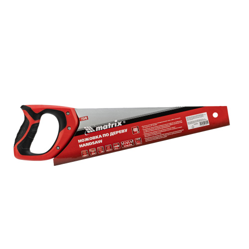 Ножовка по дереву, 400 мм, 7-8 TPI, зуб-3D, каленый зуб, двухкомпонентная рукоятка Matrix по ценам производителя в Москве с доставкой по всей России