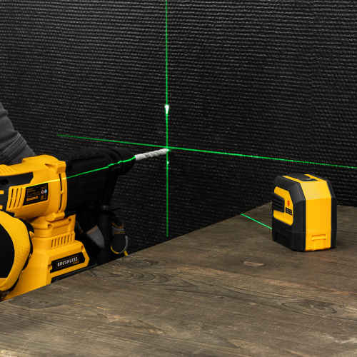 Лазерный уровень LX 03 Green, 30 м, 520 нм, резьба 1/4" Denzel по ценам производителя в Москве с доставкой по всей России