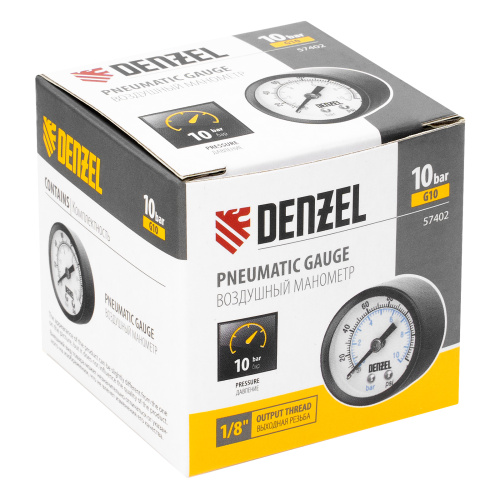 Воздушный манометр G10, 40 мм, 1/8" Denzel по ценам производителя в Москве с доставкой по всей России
