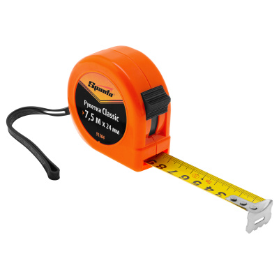 Рулетка Classic,7,5 м х 24 мм,пластиковый корпус Sparta по ценам производителя в Москве с доставкой по всей России