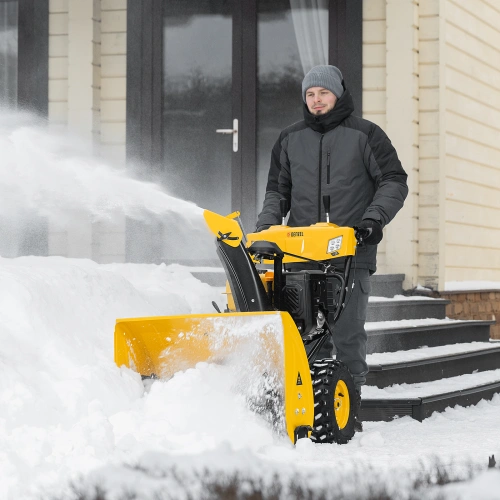 Бензиновая снегоуборочная машина SBL 711D PRO, 302cc, эл.старт, фара, обогрев, блок. дифф. Denzel по ценам производителя в Москве с доставкой по всей России