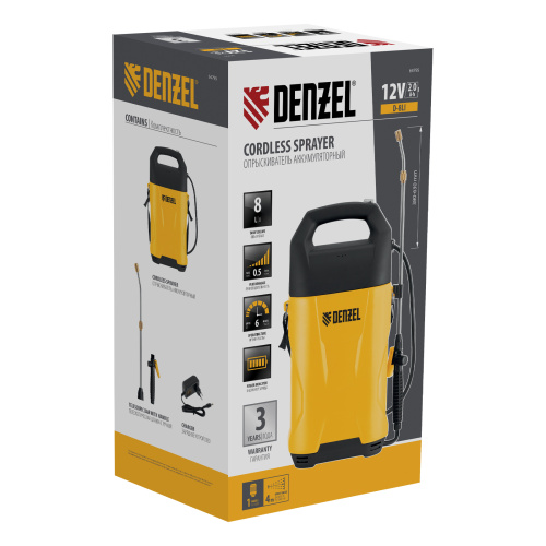 Опрыскиватель аккумуляторный D-8LI, 8 л, 12 В, 2 Ач Denzel по ценам производителя в Москве с доставкой по всей России
