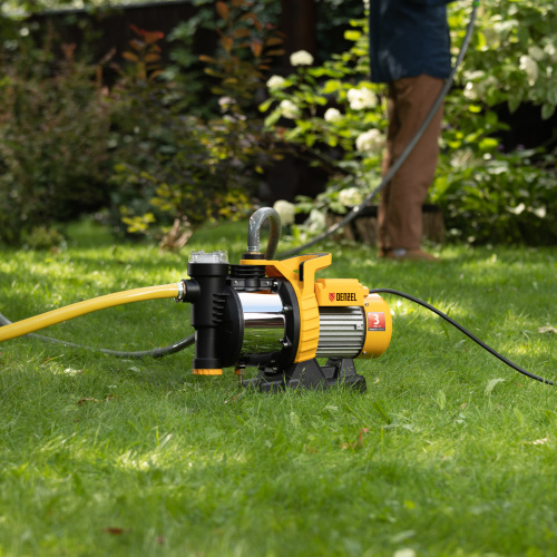 Садовый поверхностный насос GP1100SS, 1100 Вт, 4000 л/ч, подъем 45 м, пластик Denzel по ценам производителя в Москве с доставкой по всей России