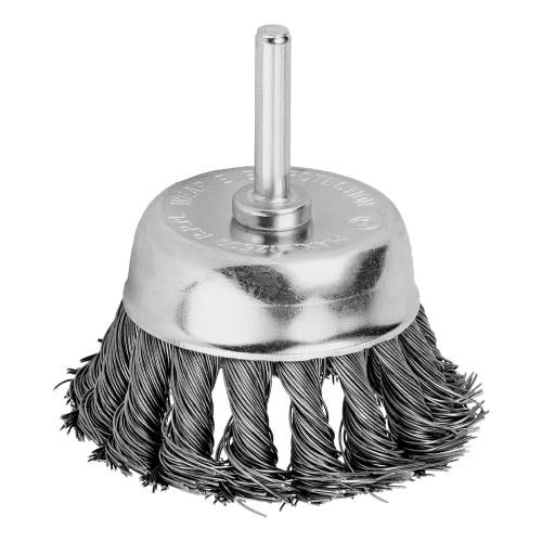 Щетка для дрели, 65 мм, "чашка" со шпилькой, крученая металлическая проволока Matrix по ценам производителя в Москве с доставкой по всей России