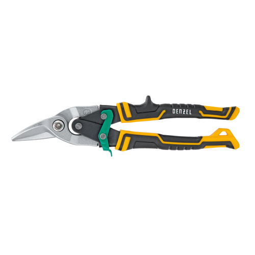 Ножницы по металлу, 270 мм, прямой и правый рез, сталь-СrMo, трехкомпонентные рукоятки Denzel по ценам производителя в Москве с доставкой по всей России