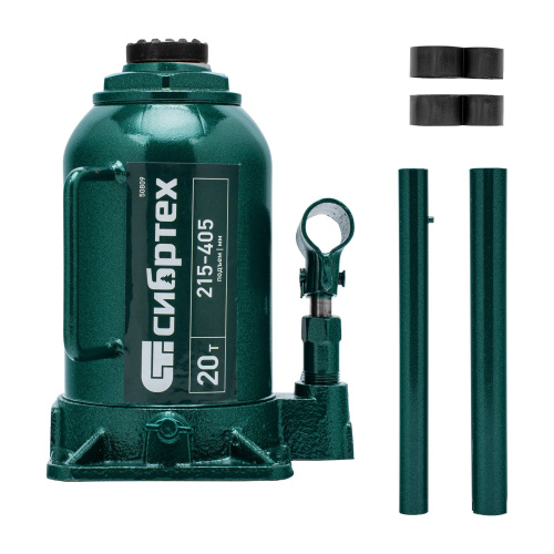 Домкрат гидравлический бутылочный, 20 т, 215-405 мм Сибртех по ценам производителя в Москве с доставкой по всей России