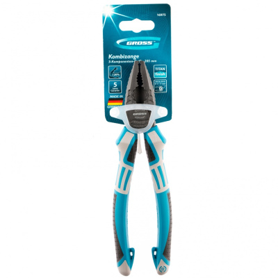 Плоскогубцы комбинированные 205 мм, трехкомпонентные рукоятки Gross по ценам производителя в Москве с доставкой по всей России