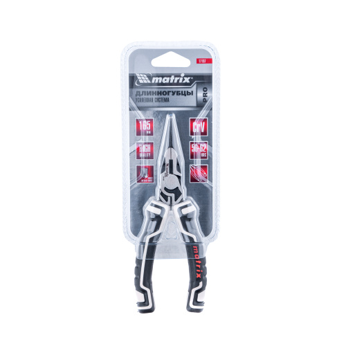 Длинногубцы прямые 165 мм, усиленная система, Pro Matrix по ценам производителя в Москве с доставкой по всей России