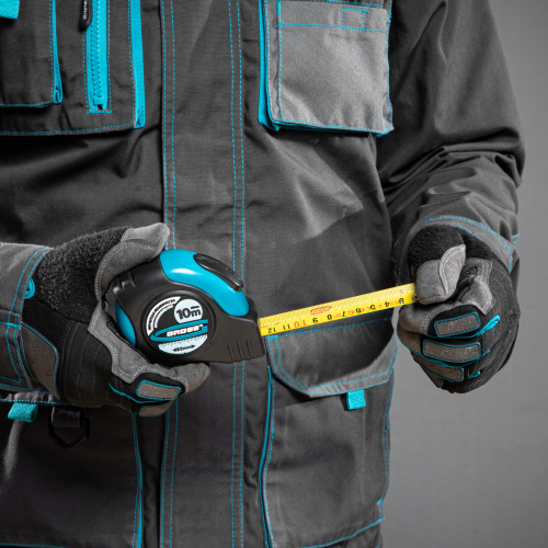 Рулетка "Schlagfest",10 м x 25 мм,магнитный обрезиненный зацеп,двусторонняя шкала,автоматическая фиксация Gross по ценам производителя в Москве с доставкой по всей России