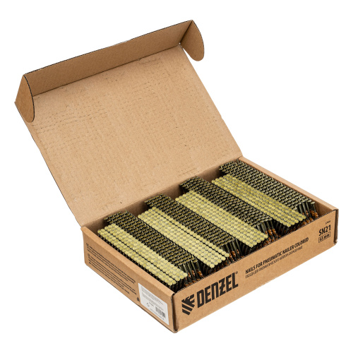 Гвозди для пнев. нейлера (крашен.) длина - 65 мм, диам. - 2,9 мм, 2000 шт. Denzel по ценам производителя в Москве с доставкой по всей России