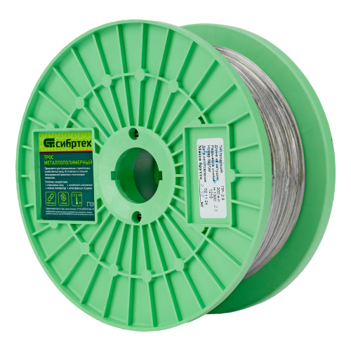 Трос металлополимерный прозрачный ПР-2.5, толщина 2.5 мм, катушка 200 метров Сибртех по ценам производителя в Москве с доставкой по всей России