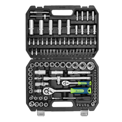 Набор инструментов, 1/2", 1/4", 108 предметов// Сибртех по ценам производителя в Москве с доставкой по всей России