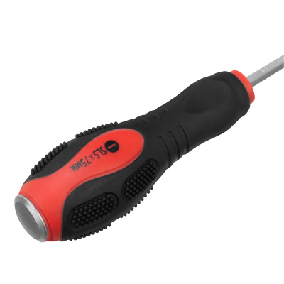 Ударная отвертка, SL5 x 75 мм, двухкомпонентная рукоятка, CrV Matrix по ценам производителя в Москве с доставкой по всей России