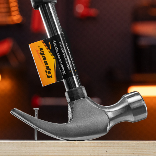 Молоток-гвоздодер, 450 г, боек 27 мм, металлическая трубчатая обрезиненная рукоятка Sparta по ценам производителя в Москве с доставкой по всей России